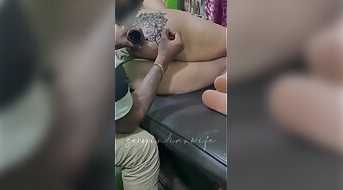 SexyIndianWife Placing Tattoo on Naked Ass & Boobs