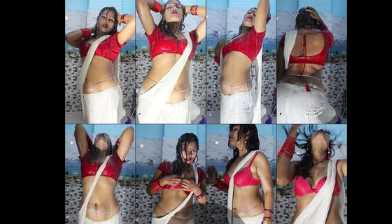 Pinki Tiwari aka Beauty Peep Bathing in Wite Saree xxx Video
