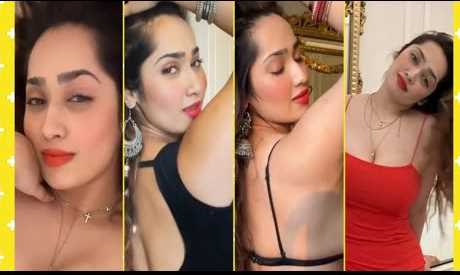 Aditi Mistry Showing Deep Cleavage & Teasing Live Nude Show