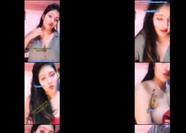 Shrishti Sharma Miss Raipur Showing Her Big Tits  on Cam Nude Show